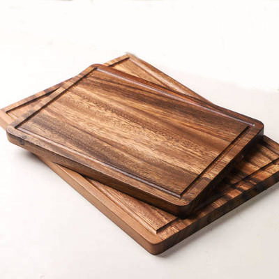 A superfície limpa fácil de madeira da placa de corte da noz da cozinha 15mm desliza não
