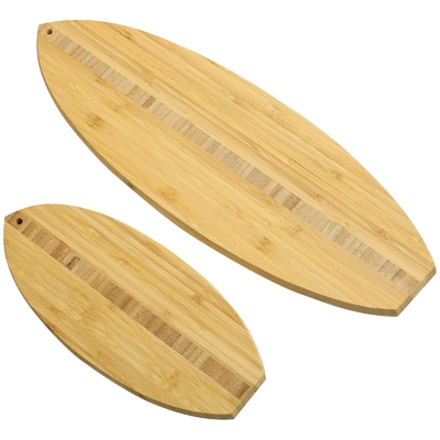 Placa de bambu dada forma prancha de lavagem 2pcs de Block Wood Cutting do carniceiro