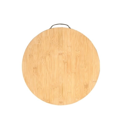 Placa de desbastamento 5pcs redonda de bambu amigável de Eco com punho do ferro