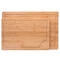 Placa de desbastamento de bambu da placa de corte da cozinha customizável da casa com dissipador