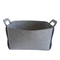 Escaninho escuro 14*12*10inch da dobradura de Grey Reusable Felt Storage Basket