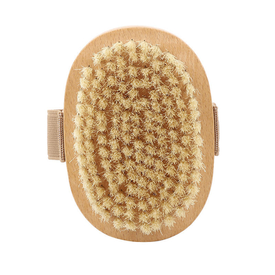 O chuveiro de bambu traseiro Exfoliating seco do silicone escova de madeira