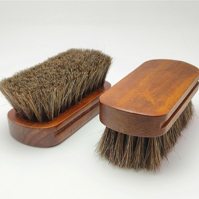 Cuidado de couro do punho feito sob encomenda de Logo Shoe Cleaning Brush Wooden