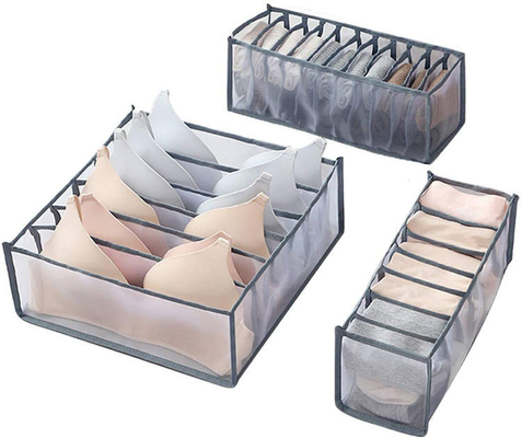 O saco de nylon de dobramento do armazenamento do roupa interior de 6 grades impede a deformação para o sutiã