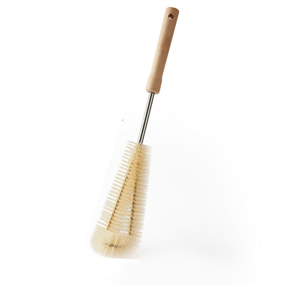 Limpeza de escova de bambu ergonômica personalizada da garrafa