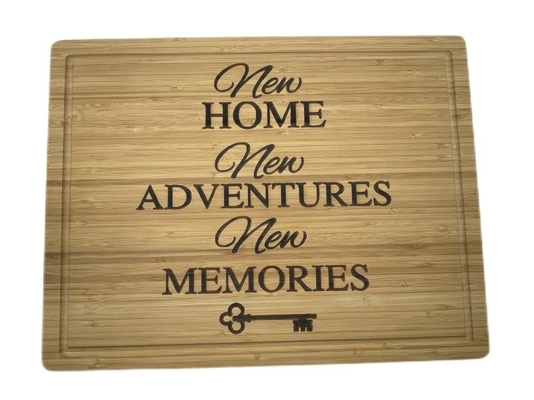 Placa de desbastamento de madeira feita sob encomenda da placa de corte de Logo Engraved Kitchen Bamboo Wood