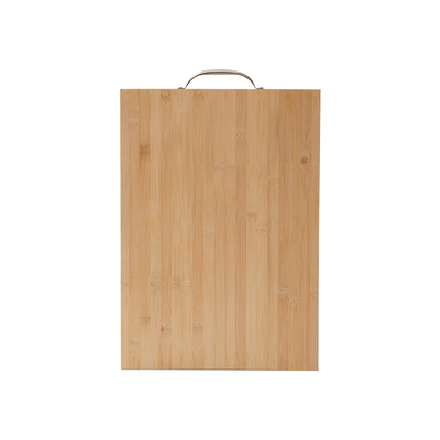 Placa de corte de bambu feita sob encomenda natural simples com punho do ferro