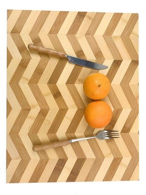 Placa de corte de bambu dos retalhos 2cm grande para o desbastamento da cozinha