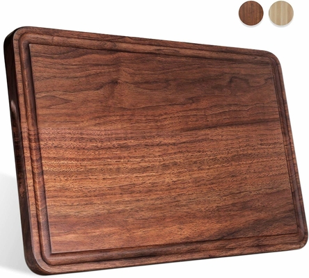 Placa de corte de madeira da grande noz da forma para a placa do Charcuterie do queijo da cozinha