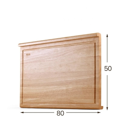 O dobro tomou partido placa de madeira de cozimento do corte por blocos de 80x50cm para o uso do agregado familiar