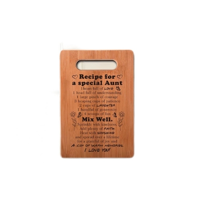 O dobro tomou partido o carniceiro de bambu Block Cutting Board de 28x18x1.5cm para o presente da cozinha