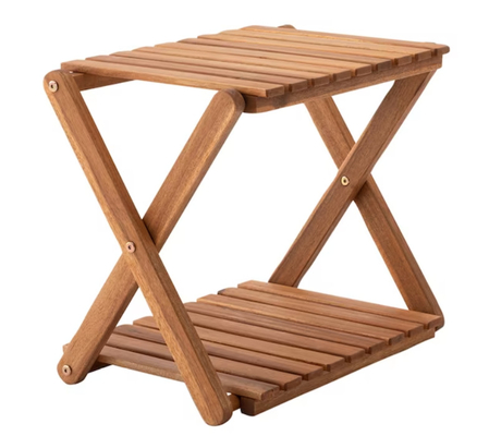 Armazenamento exterior de dobramento 47.5x30x38cm de bambu de dois níveis da cremalheira da sapata