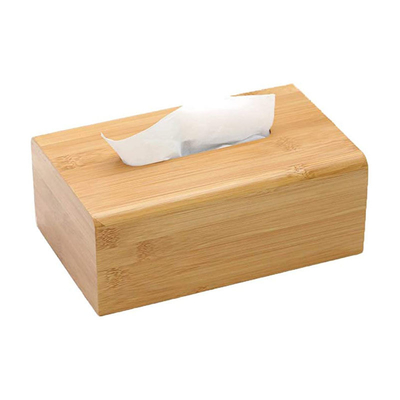 Papel de bambu 21*14*8CM Caixa de tecido ecológico