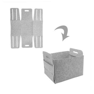 Cestas de armazenamento personalizadas modernas Containers de feltro de poliéster 100% para organizar itens domésticos
