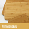As 14 x 11 x 0,8 polegadas de superfície reversíveis de placa de corte de bambu ajustaram-se de 3