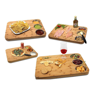 A cozinha 22.4*16.2*1.5 avança o carniceiro de bambu Block With Juice Groove For Vegetables