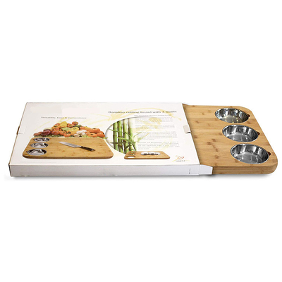 A cozinha 22.4*16.2*1.5 avança o carniceiro de bambu Block With Juice Groove For Vegetables
