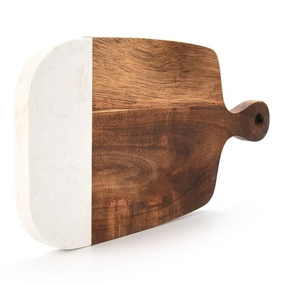 Mármore natural de Live Edge Slate Cheese Board e cozinha de madeira da pá
