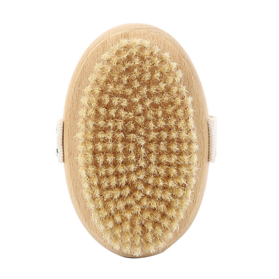 O chuveiro de bambu traseiro Exfoliating seco do silicone escova de madeira