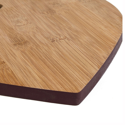 Placa de bambu da costeleta da cozinha da placa de corte dado forma do coração do produto comestível