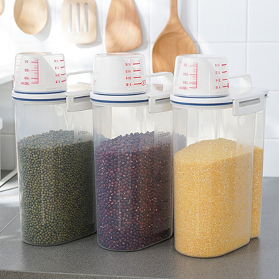 Recipiente hermético para arroz 3kg sem BPA com dispensador