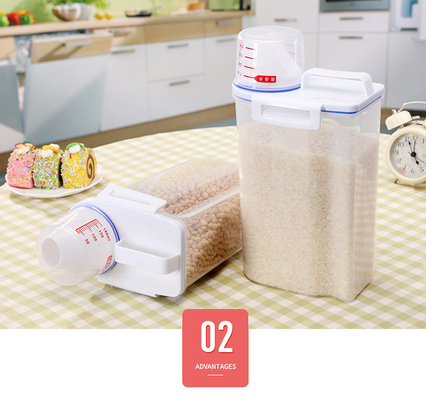 Recipiente hermético para arroz 3kg sem BPA com dispensador
