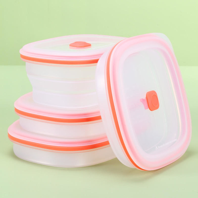 Recipientes de armazenamento de silicone reutilizáveis ​​tigela dobrável sem BPA cozinha dobrável
