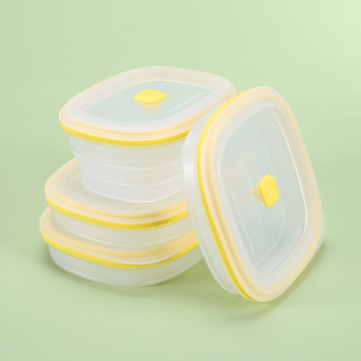 Recipientes de armazenamento de silicone reutilizáveis ​​tigela dobrável sem BPA cozinha dobrável
