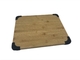 A placa de corte de bambu feita sob encomenda personalizada sustentável com silicone desliza não a almofada
