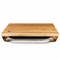 Placa de corte de bambu do grupo da placa de corte da cozinha ajustada com bandeja de aço inoxidável