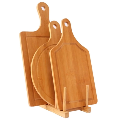 Placa de corte de bambu a favor do meio ambiente da cozinha ajustada com punhos