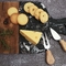 Placa de corte de Tray Marble Wood Splicing da madeira da acácia da cozinha com punho
