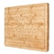 Carniceiro de bambu Block With Groove do retângulo 45x30x2cm, placa de desbastamento de bambu da cozinha