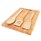 Placa de corte de madeira de bambu da cozinha da extra grande com grupo de 3 utensílios dos PCes