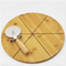 Em volta da pizza de bambu Tray With Cutter Wheel da partilha de Block Cutting Board do carniceiro de 25cm