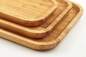 Placa de bambu de madeira natural retangular do alimento que serve bandejas