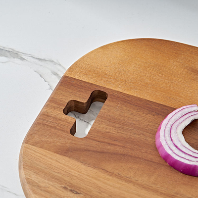 Laser Logo Acacia Wood Chopping Block 1.5cm grosso
