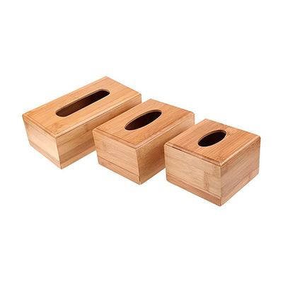 Papel de bambu 21*14*8CM Caixa de tecido ecológico