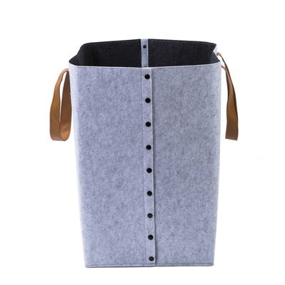 Cores personalizadas Cestas de armazenamento de feltro de poliéster moderno para organização de roupas