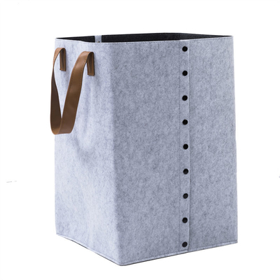 Cores personalizadas Cestas de armazenamento de feltro de poliéster moderno para organização de roupas