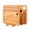 3PCS o carniceiro de bambu Block Chopping Board ajustou 28x2cm 33x22cm 22x15cm